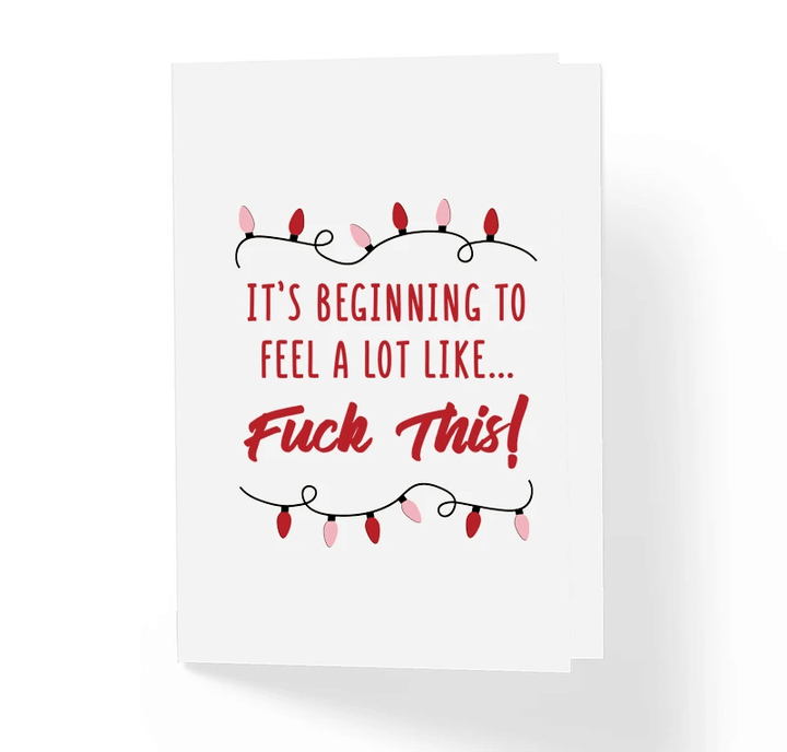 It's Beginning To Feel A Lot Like Fck This Folder Greeting Card Set Of 10