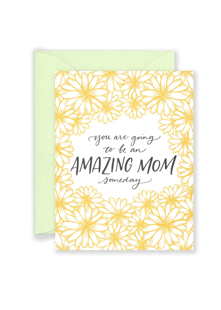 Yellow Flower Amazing Mom Someday Folder Greeting Card Set Of 10
