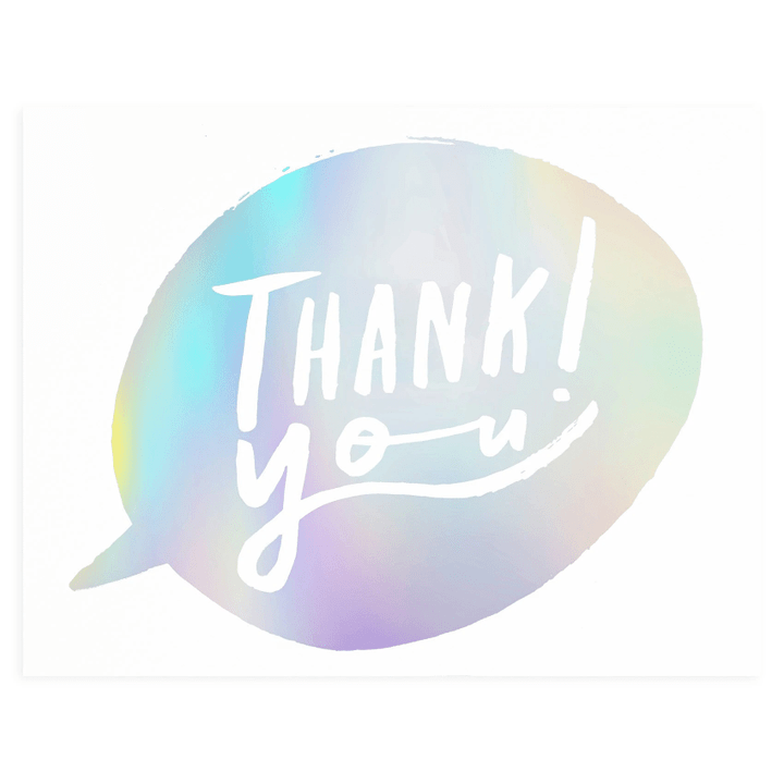 Thank You Bubble Folder Greeting Card Set Of 10