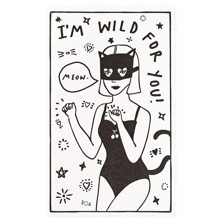 I'm Wild For You Folder Greeting Card Set Of 10