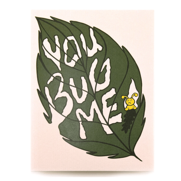 You Bug Me Crack Leaves Folder Greeting Card Set Of 10