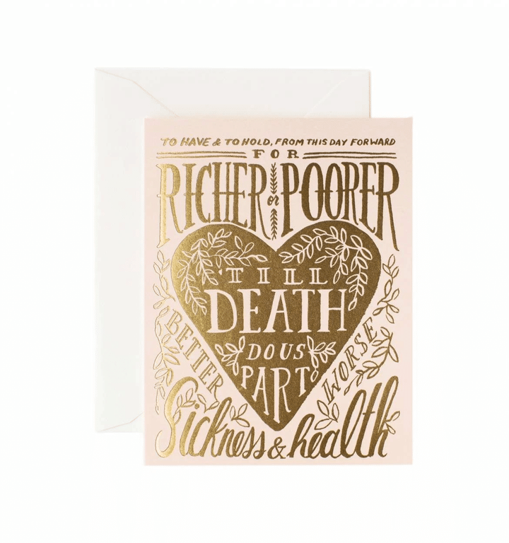 Lovely Design Till Death Do Us Part Folder Greeting Card Set Of 10