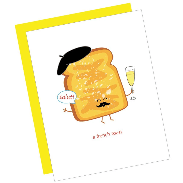 Folder Greeting Card Set Of 10 Salut A French Toast
