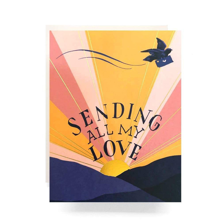 Sending All My Love Folder Greeting Card Set Of 10