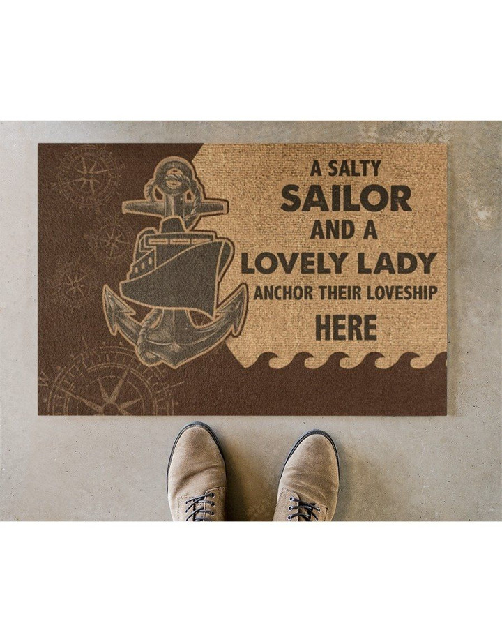 Sailor And A Lovely Lady Live Here Design Doormat Home Decor