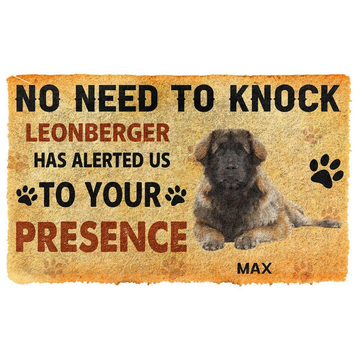 Dog Species Custom Name Doormat Home Decor No Need To Knock Leonberger Dog
