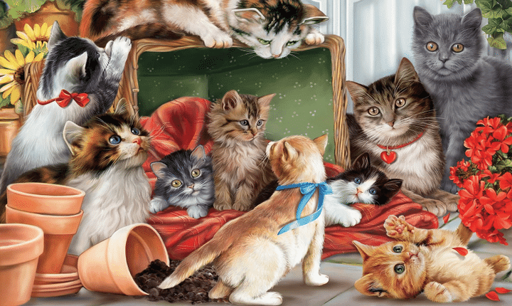 Christmas Kitties Happy Moment Design Doormat Home Decor