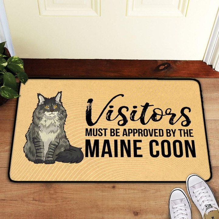 Excellent Doormat Home Decor Visitors Must Be Approved By The Maine Coon