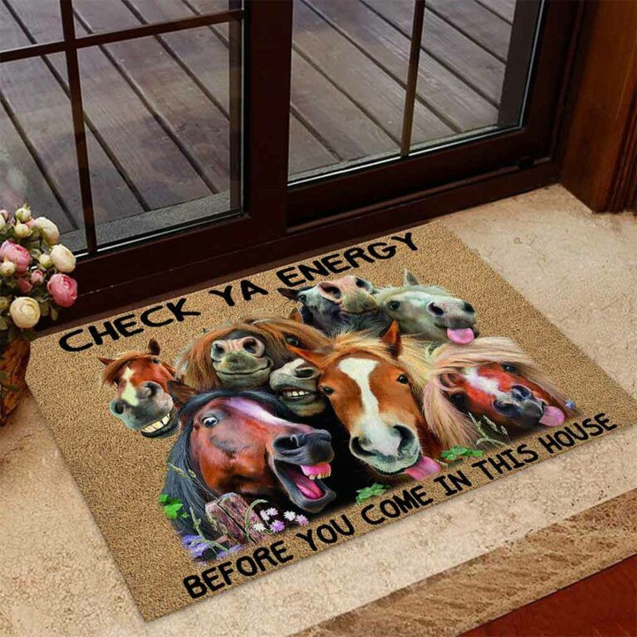 Cool Doormat Home Decor Check Ya Energy Horse
