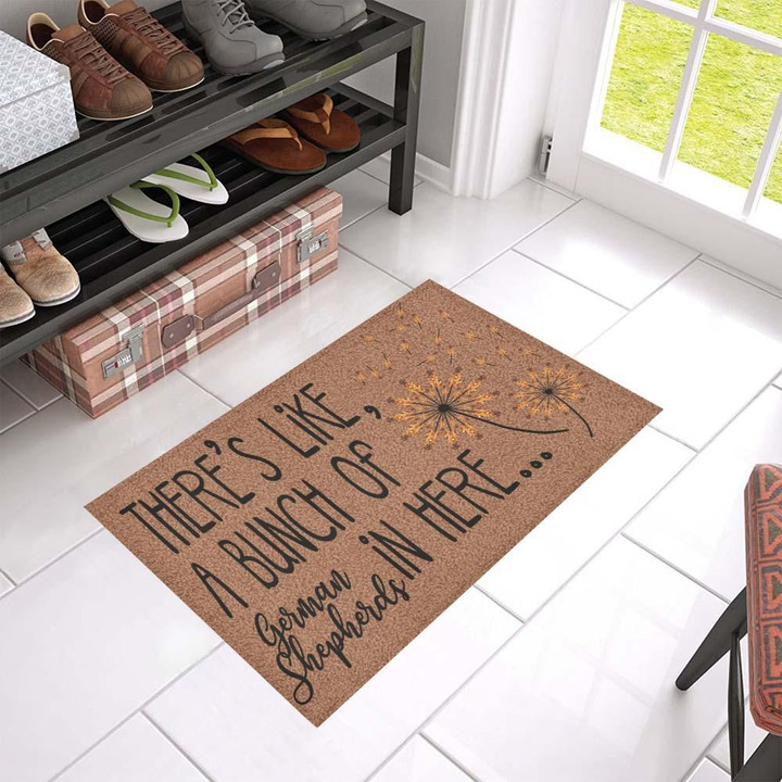 There's Like A Bunch Of German Shepherds In Here Design Doormat Home Decor