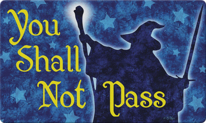 Halloween Gift You Shall Not Pass Witch Shadow Design Doormat Home Decor