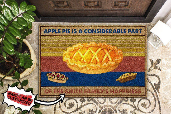 Kitchen Apple Pie Is A Considerable Part Custom Name Design Doormat Home Decor