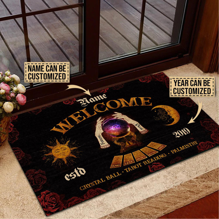 The Celestial Tarot Welcome Doormat Home Decor Custom Name