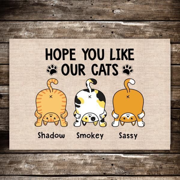 Hope You Like Our Cats Gift For Cat Lovers Custom Name Doormat Home Decor