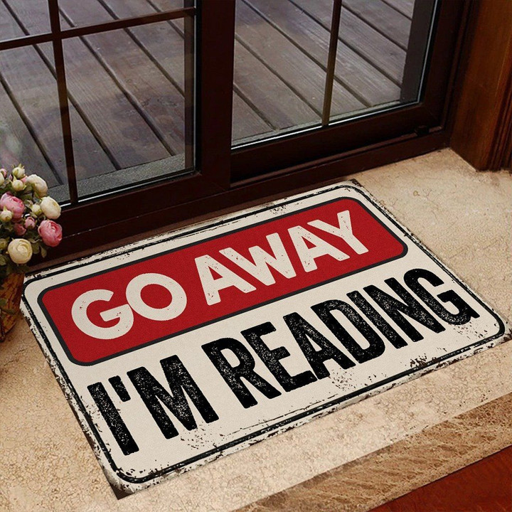 Love Books Go Away I'm Reading Design Doormat Home Decor