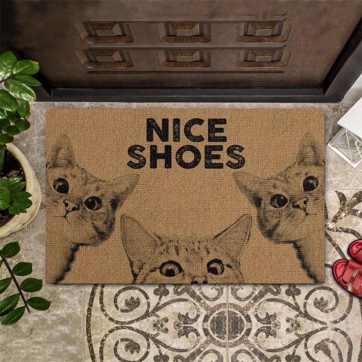Nice Shoes Funny Cat Design Doormat Home Decor