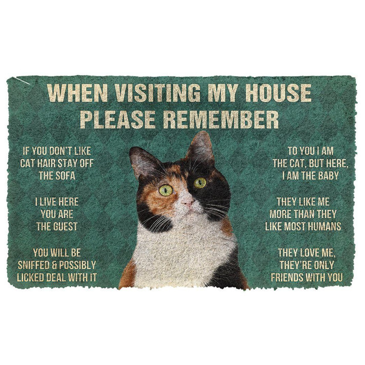 Japanese Bobtail Cat House Rules Please Remember Doormat Home Decor