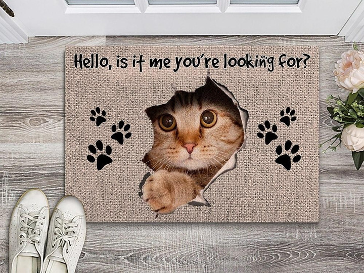 Cat Hole Is It Me You're Looking For Design Doormat Home Decor