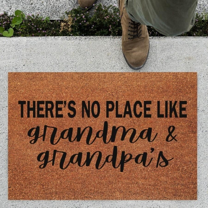 There's No Place Like Grandma And Grandpa's Doormat Home Decor