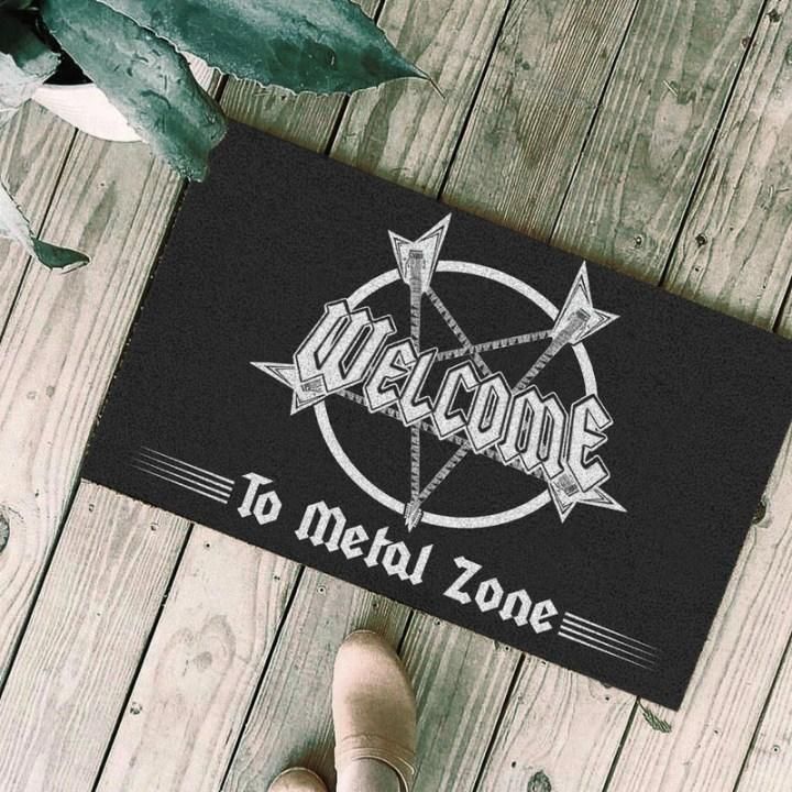 Design Doormat Home Decor Welcome To Metal Zone Satan