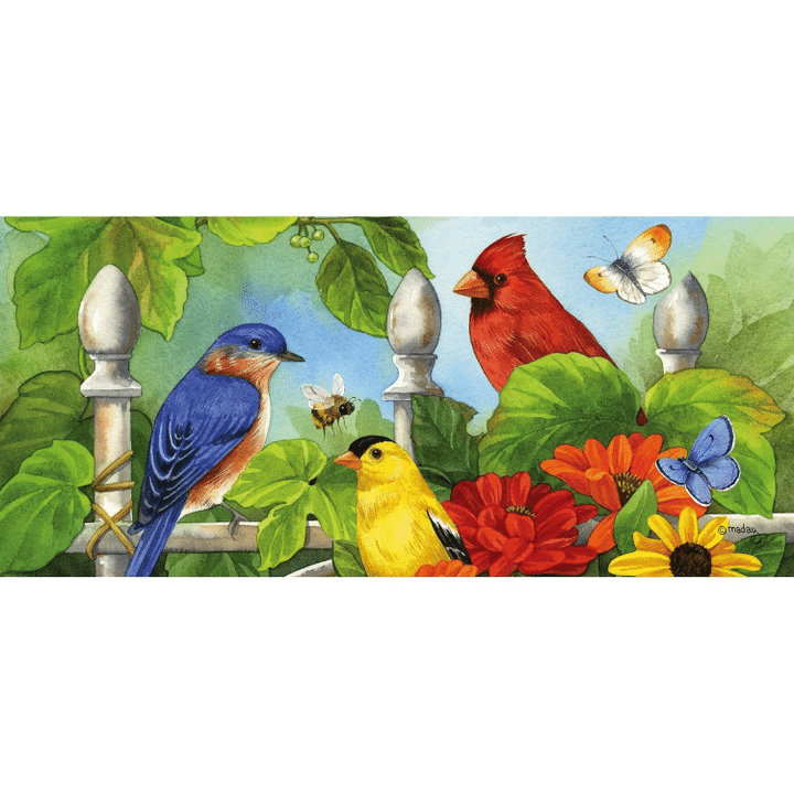 Colorful Cardinals Jewels Of Summer Design Doormat Home Decor