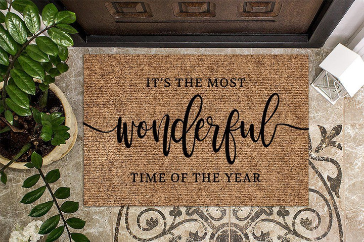 Its The Most Wonderful Time Of The Year Christmas Gift Design Doormat Home Decor
