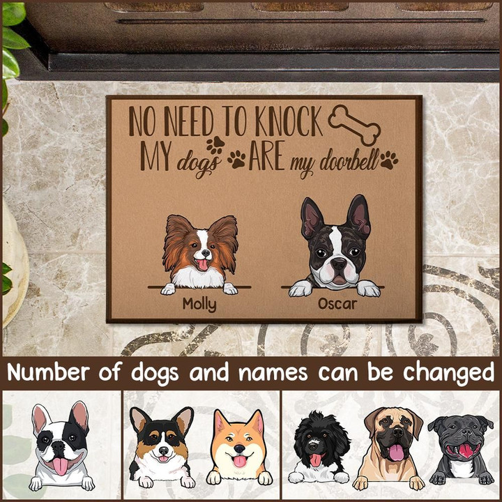Custom Name Design Doormat Home Decor My Dogs Are My Dogbell