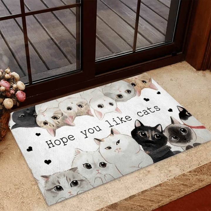 Hope You Like Cats Funny On White Design Doormat Home Decor