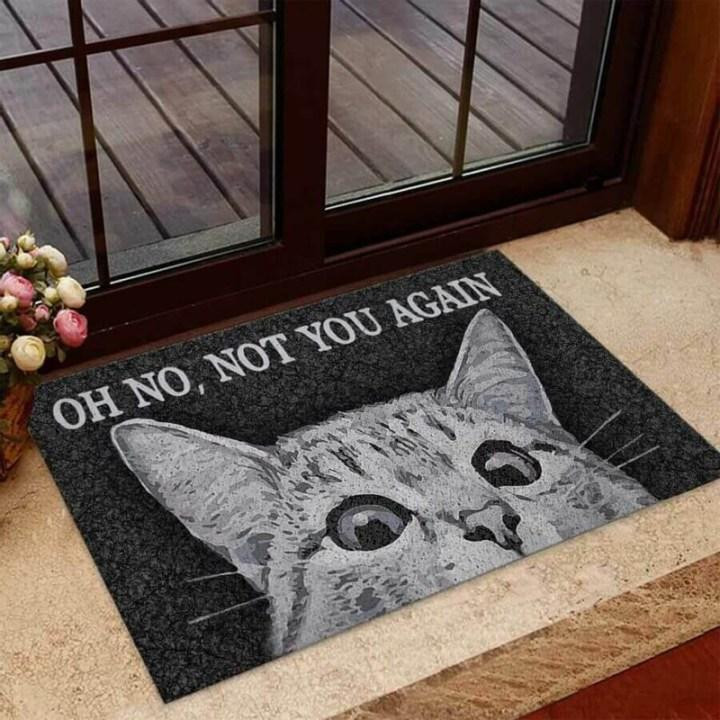 Oh No Not You Again Lovely Cat Doormat Home Decor