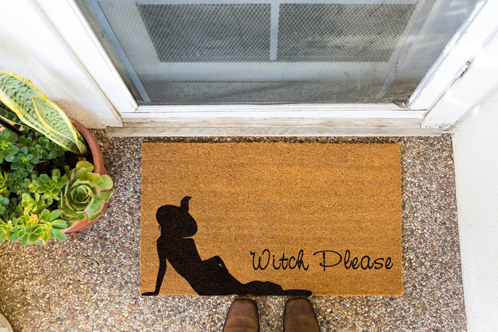 Witch Please Happy Halloween Design Doormat Home Decor