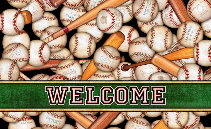 Welcome Gift Softball America's Pastime Design Doormat Home Decor