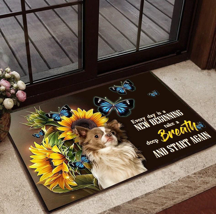 Doormat Home Decor Butterflies Chihuahua Every Day Is A New Beginning