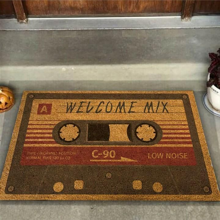 Classic Welcome Mix Tape Music Design Doormat Home Decor