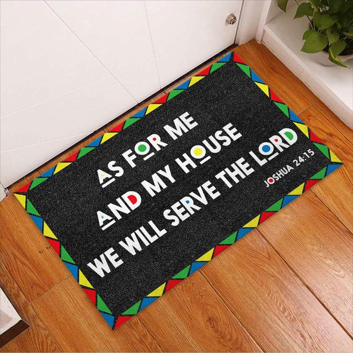 Enticing Doormat Home Decor As For Me And My House African American