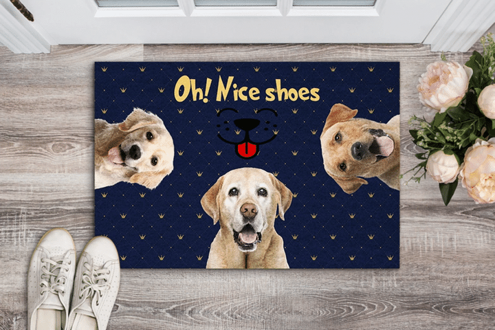 Funny Labrador Retriever Oh Nice Shoes Gift For Dog Lovers Doormat Home Decor
