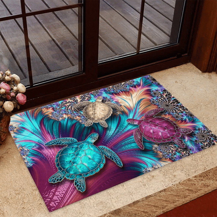 Magic Turtles Aesthetic Wonderful World Design Doormat Home Decor