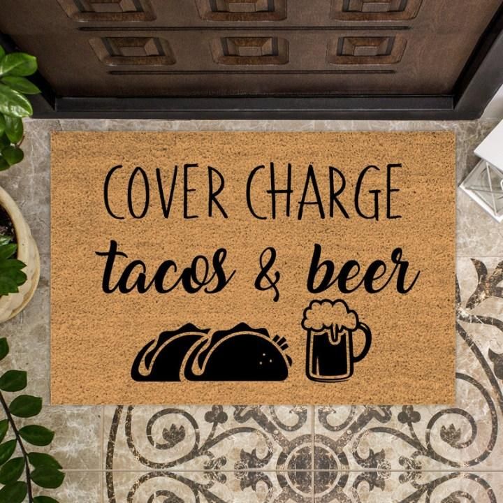 Cover Charge Tacos And Beer Design Doormat Home Decor