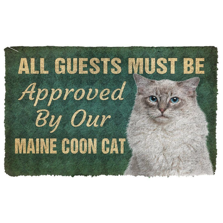 Unique Doormat Home Decor Guest Must Be Approved By Our Maine Coon Cat