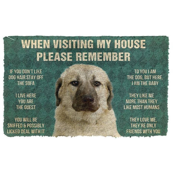 Custom Name Doormat Home Decor Please Remember Anatolian Shepherd Dogs House Rules