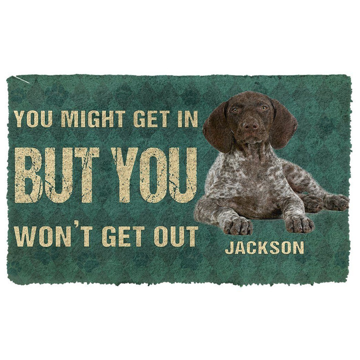 Amazing Doormat Home Decor Custom Name But You Won't Get Out Pointers German Shorthaired Dog