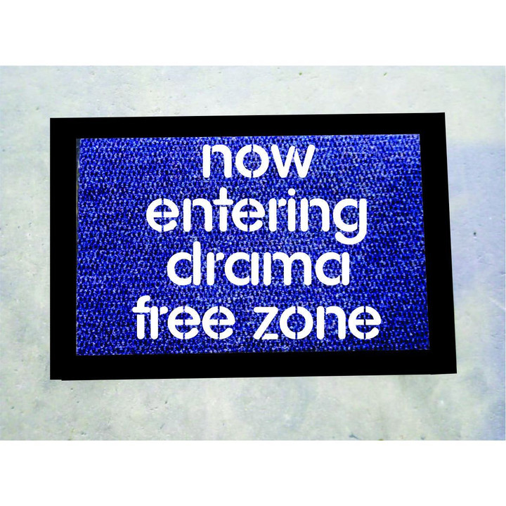 Now Entering Drama Free Zone Design Doormat Home Decor