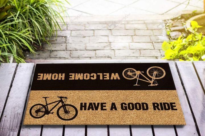 Welcome Home Bicycle Have A Good Ride Design Doormat Home Decor