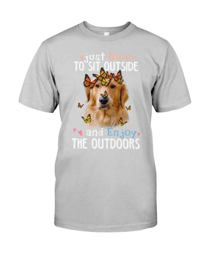 Golden Retriever Enjoy The Outdoors Gift For Dog Lovers Guys Tee
