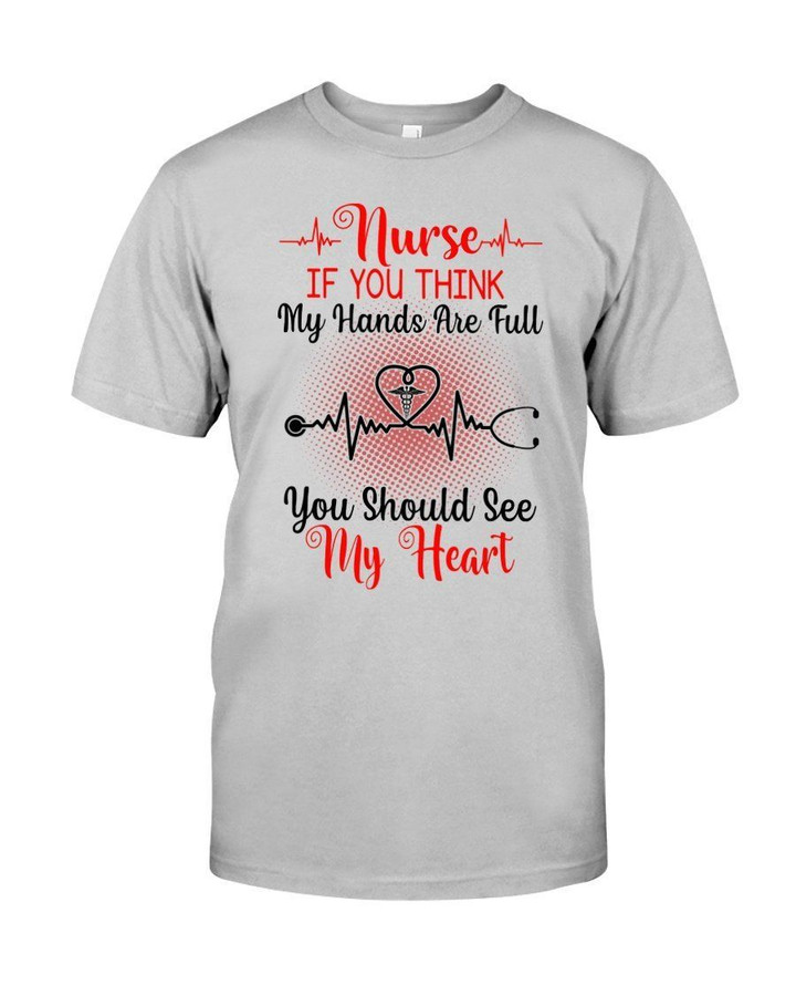 Heartbeat You Should See My Heart Gift For Nurse Guys Tee