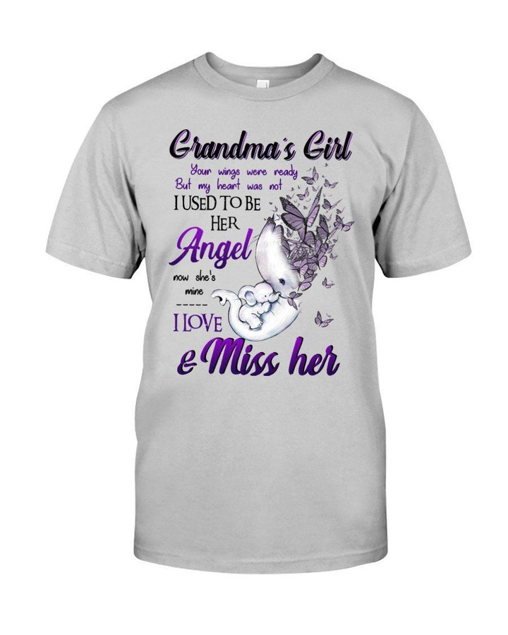 Elephant Purple Your Wings Were Ready Gift For Angel Grandma Guys Tee