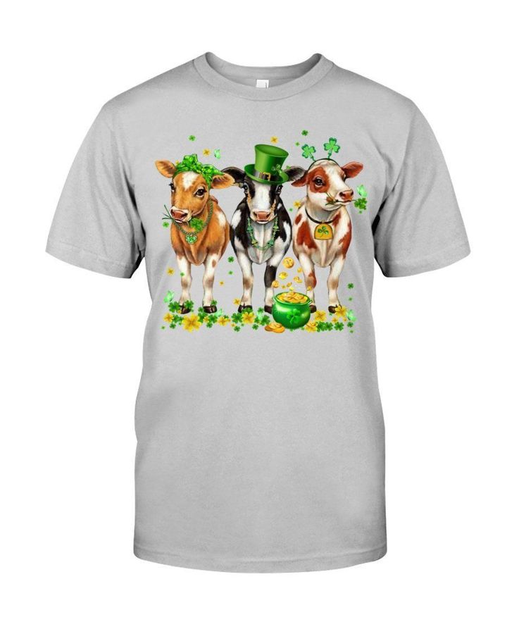 Leprechaun Cows And Pot Of Gold St Patrick's Day Gift Guys Tee