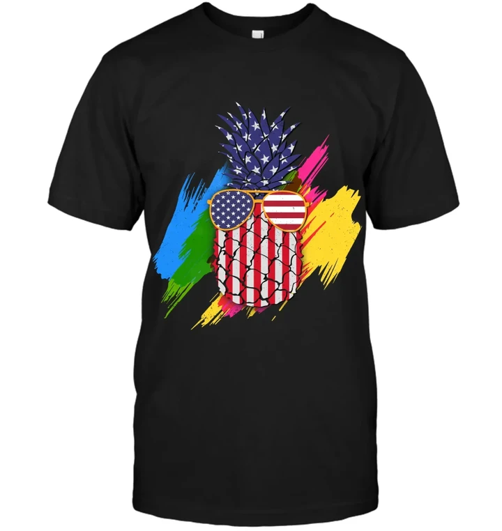 American Pineapple Usa Happy 4th Of July T-shirt