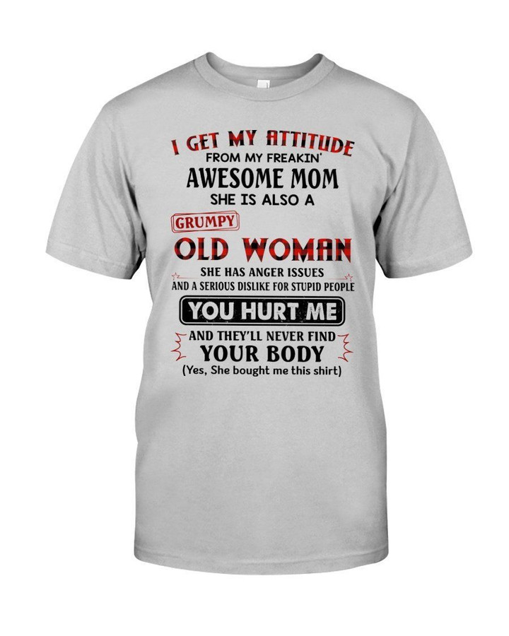 My Freaking Awesome Mom Is A Grumpy Old Woman Gift For Family Guys Tee