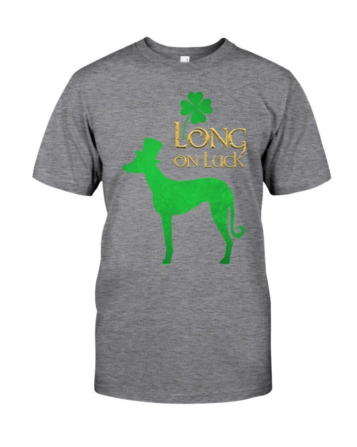 Sloughi Long On Luck Green St. Patrick's Day Guys Tee