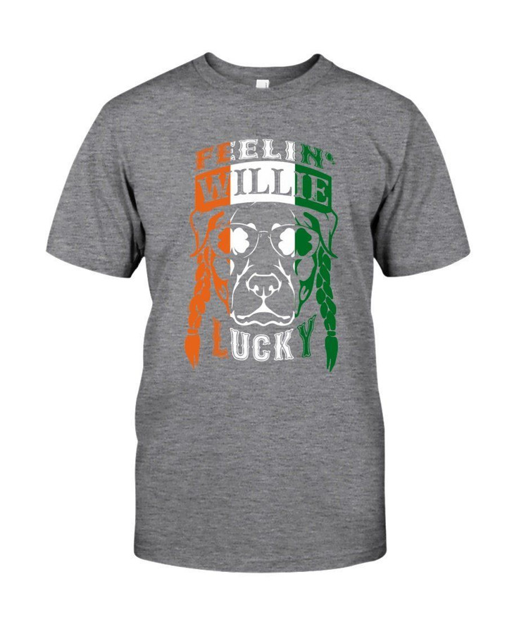 Rottweiler Feelin' Willie Lucky Ireland Flag Color St Patrick's Day Gift For Dog Lovers Guys Tee